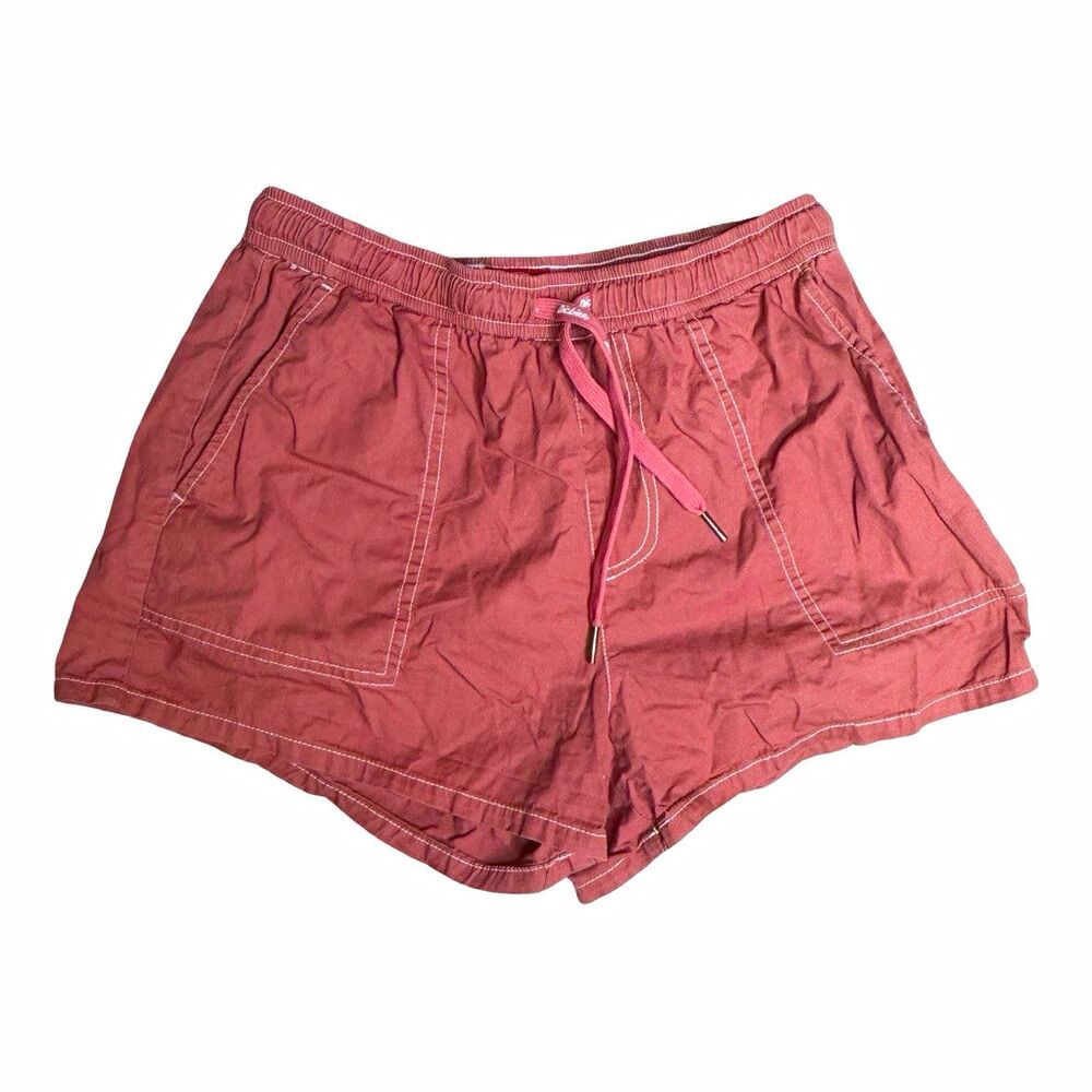Dickies Utility Shorts Terracotta Canvas Elastic Drawstring Waist Pockets Sz M